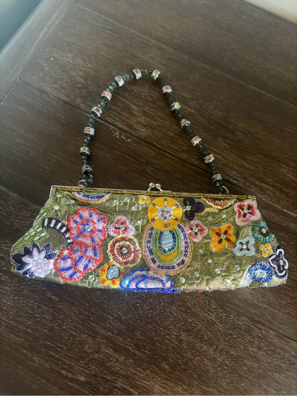 Max Mayer Beaded Floral Evening Clutch Purse One of a Kind! - Picture 2 of 7